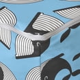 thumbnail image 4 of Animal Rectangle Pouf, Cartoon Illustration of Whales Underwater Creature Continuous, Under Desk Foot Stool for Living Room Office Ottoman with Cover, 25", Sky Blue Charcoal Grey, by Ambesonne, 4 of 4