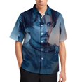 thumbnail image 2 of Johnny Depp Casual Short Sleeve Shirt Lapel Collar Shirt Summer Beach Shirt 7XL, 2 of 8