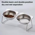 thumbnail image 3 of Koiauber Stainless Steel Elevated Cat Bowl Tilted Raised Cat Bowl with Metal Stand Pet Feeding Dish to Prevent Fatigue for Indoor Cat And Dog, 3 of 8