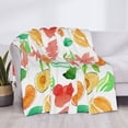thumbnail image 6 of YFYANG Lightweight Warm Flannel Blanket, Watercolor Fruit Abstract Doodle Throw Blanket for Bed, Sofa, Travel, Camping, 40"x30", 6 of 7