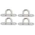 thumbnail image 1 of 4Pcs Oval Hooks Eyelet 304 Stainless Steel 8mm Ceiling Pad Eye Plate Hardware Staple Loops, 1 of 5