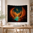 thumbnail image 5 of Desert Canyon Beneath a Crescent Moon with Palm Trees, Mystical Fantasy for Nature Lovers, Night Landscape Art, Housewarming Gift, Tapestry Wall Hanging for Studio and Bedroom, 5 of 7