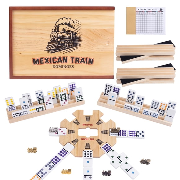 Juego de mesa Extguds Double 15 Mexican Train dominoes para adultos