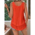 thumbnail image 5 of Women'S Flowy Layered Tank Top Scoop Neck Sleeveless Blouses Shirts Casual Vacation Tops Orange & Red M, 5 of 9