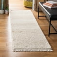 thumbnail image 2 of SAFAVIEH Casablanca Carbrey Solid Wool Shag Area Rug, Beige, 5' x 8', 2 of 7
