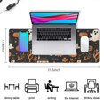 thumbnail image 5 of Long Mouse Pads for Desk,Autumn Halloween Scene Pattern Desk Mats on Top Of Desks, Desk Mouse Pad Extra Large with 3mm Non-Slip Base and Stitched Edge for Gaming,Office,Work,Home 31.5"x11.8", 5 of 6