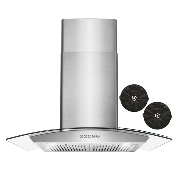 30 in. Vista Collection Ductless Wall Mount Range Hood in Stainless Steel