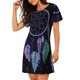 thumbnail image 2 of Easygdp Dreamcatcher With Colorful Feathers Camisón de manga corta para mujer, informal, estampado, 2 of 6