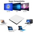 thumbnail image 5 of Portable Ultra-Thin External CD Drives DVD Player USB3.0/USB-C 2 in 1 External DVD Recorder CD-ROM Player for Windows, 5 of 5