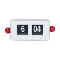 thumbnail image 1 of Reloj de mesa con tapa automática, pantalla digital, artesanía, regalo novedoso para inauguración de la casa, adorno Rojo blanco, 1 of 9