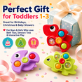 thumbnail image 5 of Dimoarch Baby Toys for 6-12 Months, 3Pcs Suction Cup Spinner Toys for Babies, Sensory Bath Toys for Toddlers 1-3, Infant Suction Toys for High Chair Bathtub Window, 5 of 9
