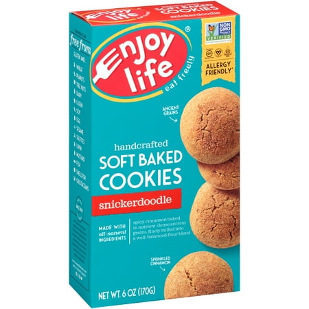 Enjoy Life Foods Gluten Free, Allergy Friendly Snickerdoodle Soft Baked Cookies, 6