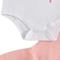 thumbnail image 6 of CAICJ98 Baby Girl 1st Birthday Outfit Short Sleeve Romper T-Shirt Tops Bell Bottom Pants Set 3Pcs Infant Newborn Summer Clothes (White,12-18 Months), 6 of 7