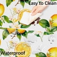 thumbnail image 5 of Yellow Lemon Flower Outdoor Round Tablecloth with Umbrella Hole and Zipper Elastic Edged Circle Table Cloth Waterproof Fitted Table Covers for Picnic Camping Garden Fit 36-44in, 5 of 7