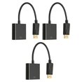 thumbnail image 4 of Adaptador DP a VGA de 3 piezas 1920 x 1080 FHD 60 Hz, diseño compacto chapado en oro, adaptador DisplayPort a VGA para computadora portátil de escritorio, 4 of 12