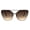 black brown smoke, variant on Womens Color Oceanic Gradient Metal Cat Eye Gothic Sunglasses Gold Orange Yellow