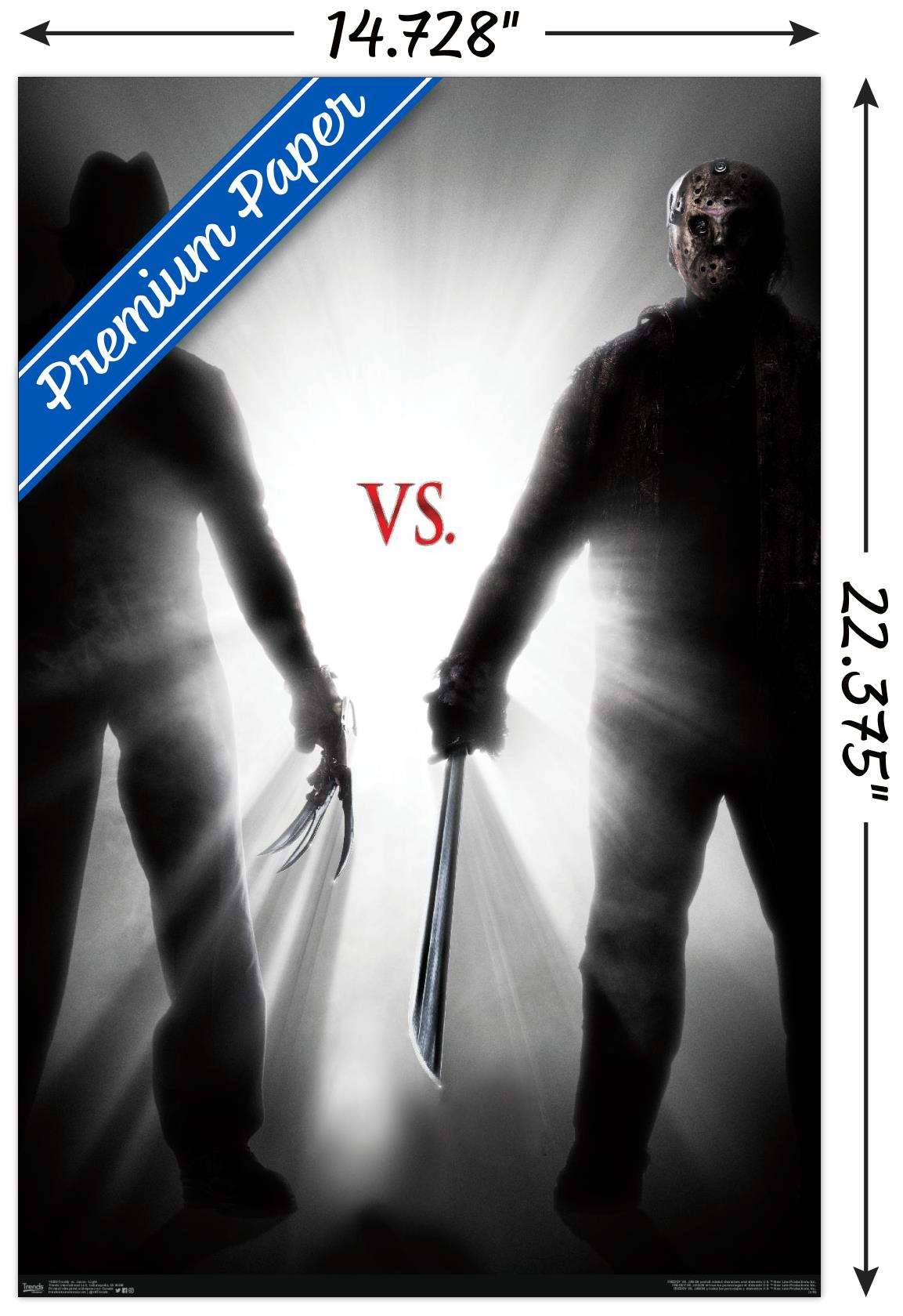Freddy vs. Jason - Light Wall Poster, 14.725" x 22.375"