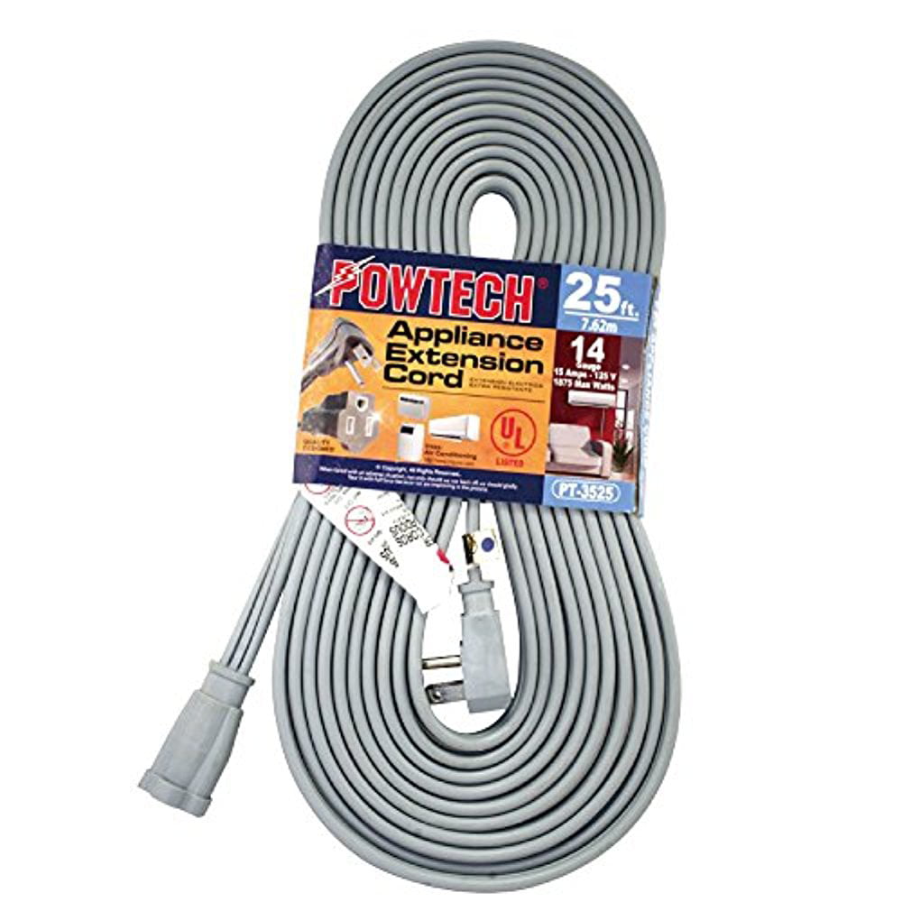 9' Heavy Duty Air Conditioner Washer Dryer Extension Cord 14GA 20A UL Listed 