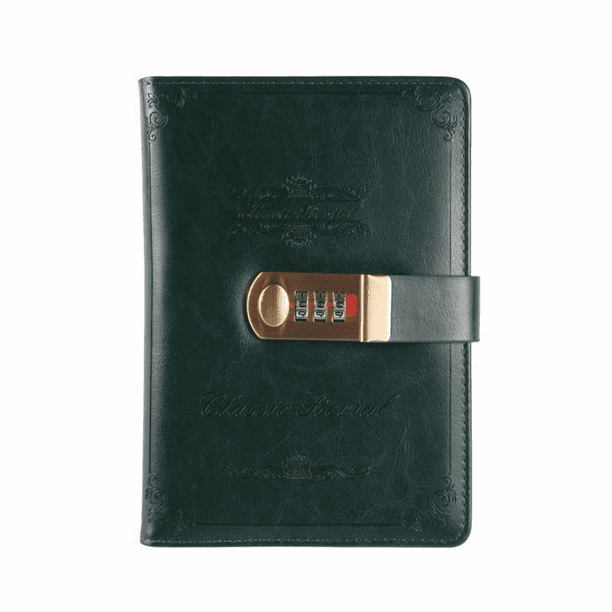 TIMPCV A5 Creative Password Lock Journal PU Leather Combination Lock