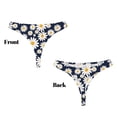 thumbnail image 3 of Balery Daisy Floral Tangas de Algodón para Mujer con Estampado – Ropa Interior Sexy, Transpirable, G-string-Small, 3 of 6