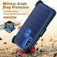 thumbnail image 2 of TASHHAR Moto G Play 2023 with Belt Clip Holster and Screen Protector with Belt Clip Holster Military Grade Full Body Drop Shock Protection Rugged Durable for Motorola G Play 2023 Phone - Dark Blue, 2 of 8