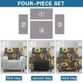 thumbnail image 6 of FKELYI Zebra Sunflower Butterfly Print Recliner Slipcover Stretchy Reclining Chair Cover with Pocket Non-Slip Sofa Couch Covers 4 Pack Furniture Protective Elastic Covers, 6 of 7
