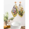 thumbnail image 2 of Happy Easter Kitchen Dish Towels for Drying Dishes Set of 3, Rabbit Eggs Spring Mushrooms Flowers Yellow Waffle Weave Microfiber Hand Tea Bathroom Towels Quick Dry & Absorbent Towel 12x12, 2 of 7