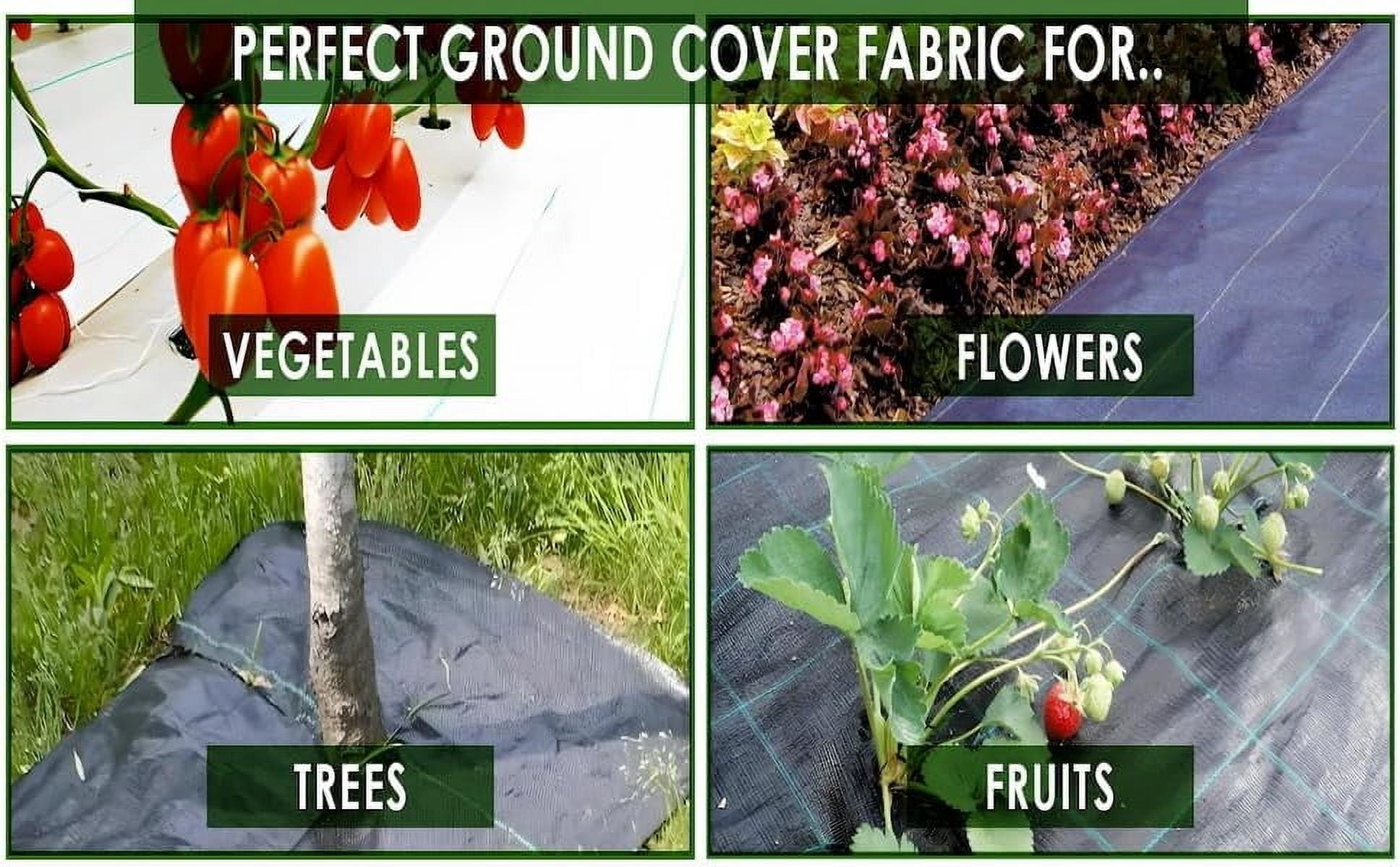 12ft x 300ft (3.66m x 91.44m) Professional Grade Ground Cover Heavy Duty 3.2OZ Weed Barrier Woven Control Fabric Geotextile Fabric for Landscaping Folded