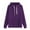Purple, variant on Women's Plus Size Solid Color Drawstring Hooded Sweatshirt,Autumn Winter Fashion Thermal Plush Oversized Pullover with Pockets,Casual Streetwear Loungewear Top for Daily Wear,Holiday Outfits Black L