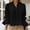 Black, variant on Women's Dressy Tops Spring Puff Long Sleeve Button Down Solid Color Fashion Shirts Work Business Blouses Lapel Collared