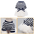 thumbnail image 3 of Dog Dress Elegant Cat Dog Ruffle Trim Dress Puppy Skirt Pet Party Holiday Birthday Costume for Small Medium Large Girl Cats Dogs Kitten - Blue, 3 of 5