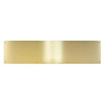 Metal Door Kick Plate (2) Two Pack-Brass Tone 8"x28"-for 30" Doors-Wood&Metal Mounting-Door Protection-Door Plate-Curb Appeal- Grade-Interior/Exterior