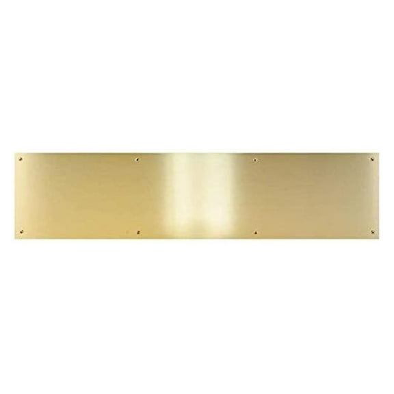 Metal Door Kick Plate (2) Two Pack-Brass Tone 8"x28"-for 30" Doors-Wood&Metal Mounting-Door Protection-Door Plate-Curb Appeal- Grade-Interior/Exterior