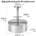 thumbnail image 2 of Prensa para hamburguesas, máquina para hacer hamburguesas ajustable, acero inoxidable 304 de grado alimenticio, moldes para hamburguesas rellenas antiadherentes para carne de res, 2 of 5
