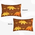 thumbnail image 2 of Pofeuu Dinosaurs and Leaves Print Polyester Microfiber Plush Pillowcases, Super Soft and Cozy Pillow Case Covers with Envelop Closure（Pillow core not included）-16"x24", 2 of 6