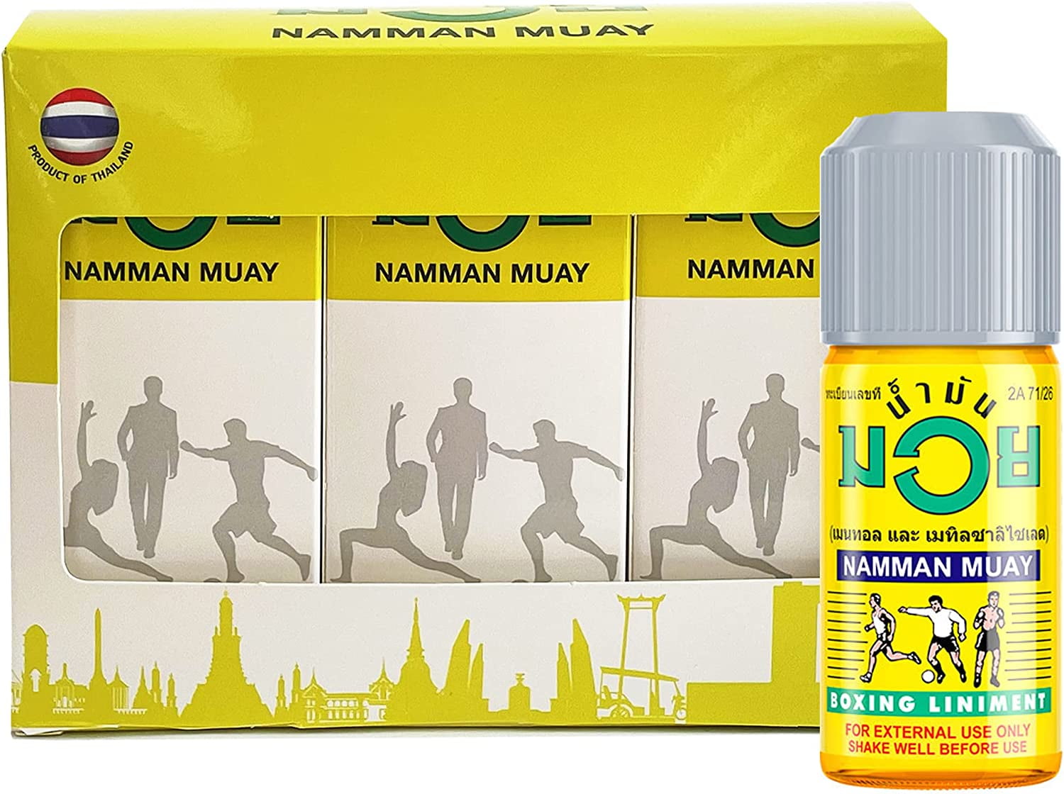 Namman Muay Thai Boxing Liniment Oil Muscular 120ml (Pack of 3