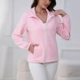 thumbnail image 4 of Goodtrade8 Zip up Coats for Women Warm Fleece Jacket Casual High Neck Long Sleeve Solid Color Women Winter Tops, 4 of 7