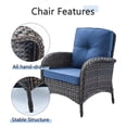 thumbnail image 4 of Bellefurn 7Pcs Outdoor Patio Furniture Set with 44" Gas Fire Pit Table,Wicker Patio Conversation Sets with 4 High Back Patio Chairs and 2 Side Table for Balcony, Porch, Garden, 4 of 5