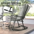 thumbnail image 4 of Outsunny Ensemble de 3 Chaises Berçantes Pliables pour Patio, Gris Pâle, 4 of 10