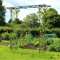 thumbnail image 3 of Topbuy 7 FT Garden Arch Arbor Metal Frame Stand Trellis w/Flat Top Design for Climbing Plants, 3 of 9