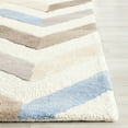 thumbnail image 4 of SAFAVIEH Cambridge Percival Zig Zag Stripes Wool Area Rug, Ivory/Grey, 5' x 8', 4 of 9