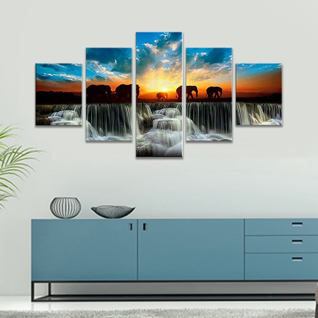 5PCS Unframed Modern Art Oil Painting Print Canvas Picture Home Wall Room Decor 