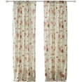 thumbnail image 3 of Greenland Home Fashions Antique Rose Curtain Panels, Blue, Set of 2, 42 W x 84 L (x2), with Tiebacks, 3 of 7