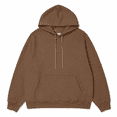 thumbnail image 2 of Trgacdwlo Hoodie Men Solid Color Long Sleeve Men's Sweatshirts and Hoodies Athletic Fall Winter Lightweight Pullover Men with Pocket Coffee 5XL, 2 of 6