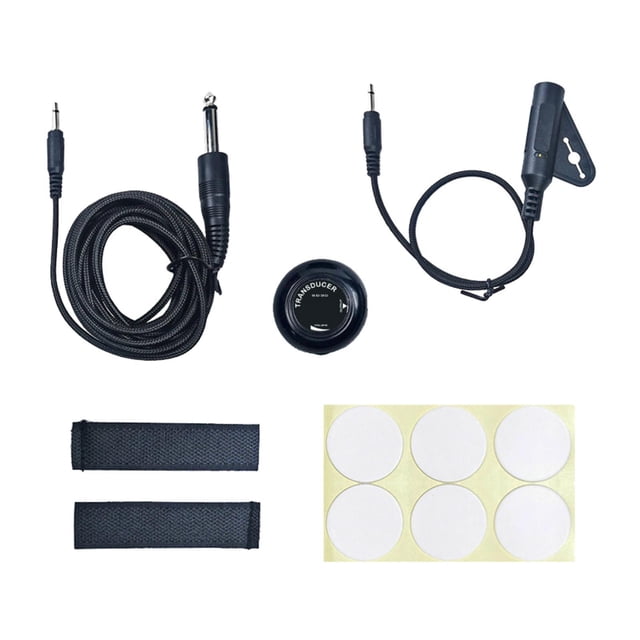 Pickup de micrófono de contacto piezo con transductor de recolección de micrófono de cable para práctica y rendimiento de violín de guitarra acústica