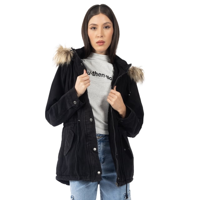 Chamarra Quarry Parka denim con Capucha Para Mujer