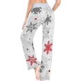 thumbnail image 5 of Women's Pajama Pants, Casual Pajama Bottoms Drawstring Lounge Pants Wide Leg, 5 of 7