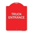 thumbnail image 1 of SignMission A-DES-RW-1824-24122 18 x 24 Po Signe de la Série Designer - Entrée du Camion de Panneau d'Allée & 44; Rouge & Blanc, 1 of 1