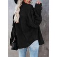 thumbnail image 2 of Jusfitsu Women’s Shacket Jacket Corduroy Long Sleeve Blouse Tops Casual Button Down Shirts for Women Oversized Top, 2 of 7
