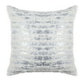 thumbnail image 2 of SAFAVIEH Lorelei 18" x 18" Distressed Plush Pillow, White/Silver, 2 of 3